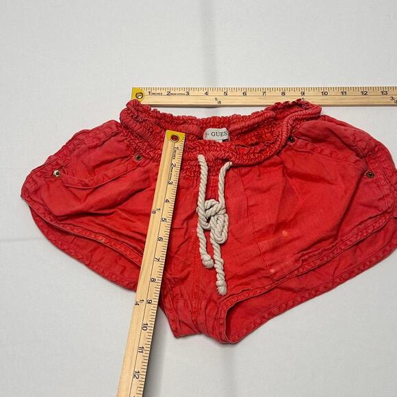 Guess Vintage Low Rise 100% Linen Size Medium Shorts Perfect For Summer - Picture 6 of 6